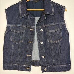 Women’s Massimo Dutti Dark Denim Vest, Size Small